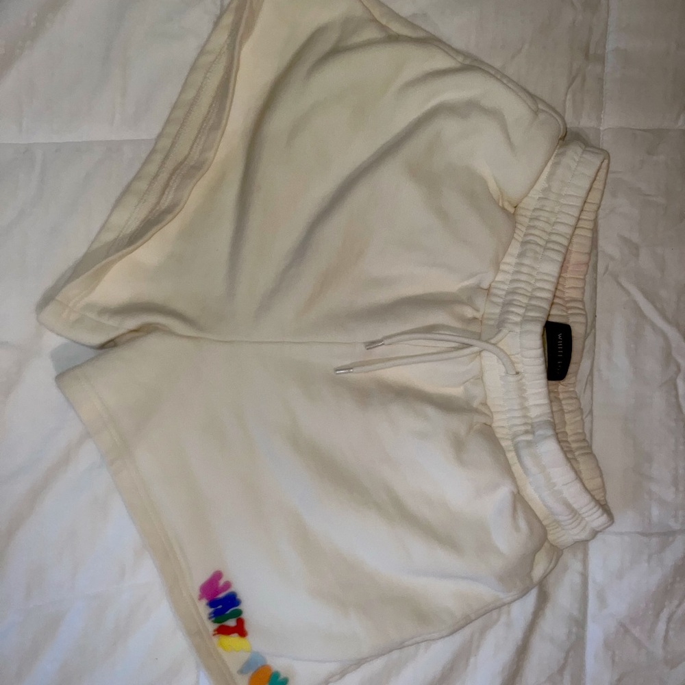 White Fox Cream Shorts